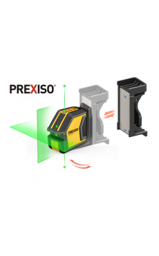 Prexiso P2LC15G 綠光帶有鉛垂點的十字線激光水平儀 1V1H2P