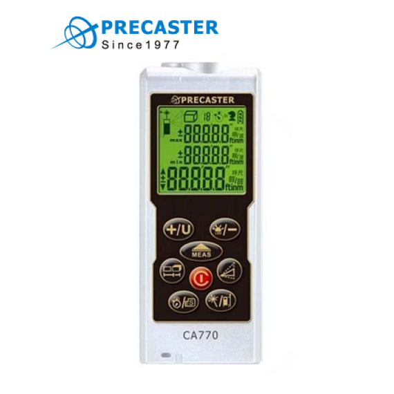 台灣普雷卡斯特PRECASTER CA 770 雷射測距儀 可測到70米，可換算公尺;台尺;坪數;才數