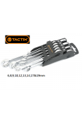 TACTIX 370501 套裝令梗9支裝(6,8,9,10,12,13,14,17&19mm)兩用扳手梅開扳手