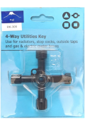 FUJI富士牌 RK-305 4合一 十字匙 通用鑰匙，用於暖氣系統/散熱器儀錶盒燃氣電氣